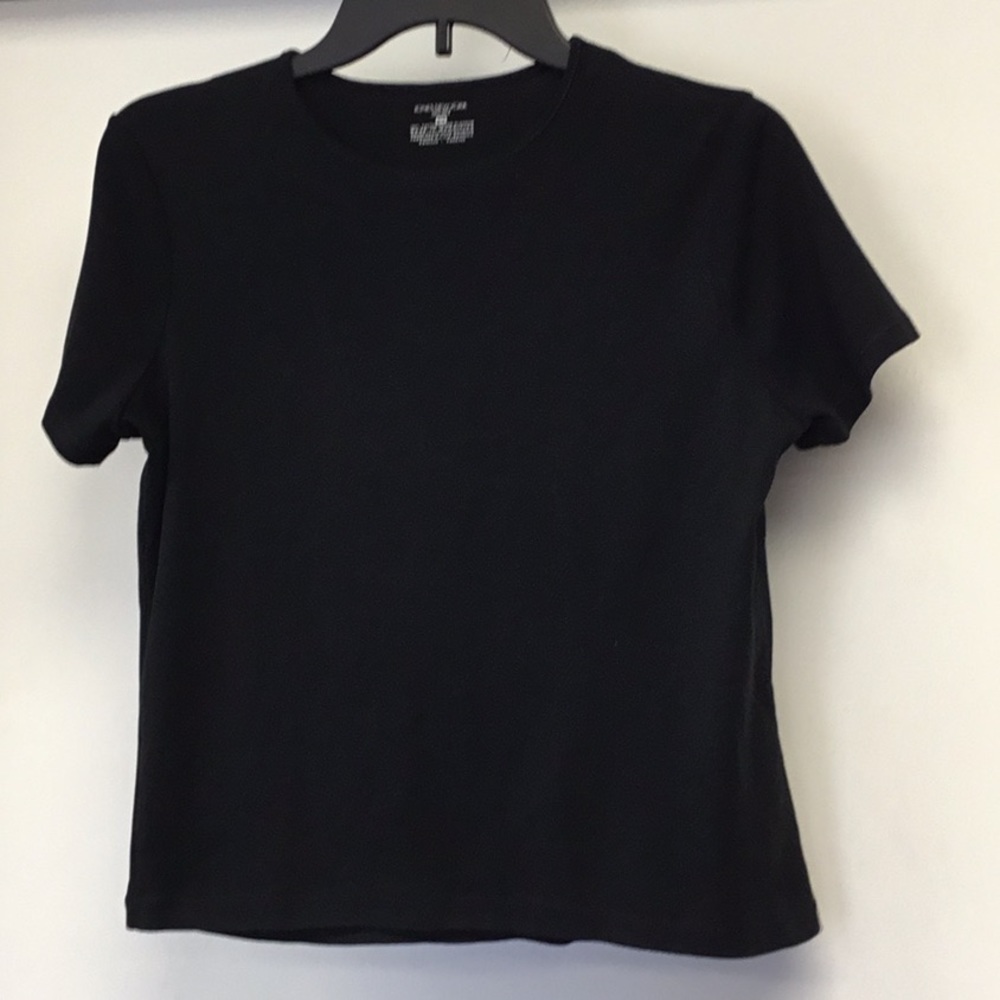 Jones New York Black Sport Tee Sz med